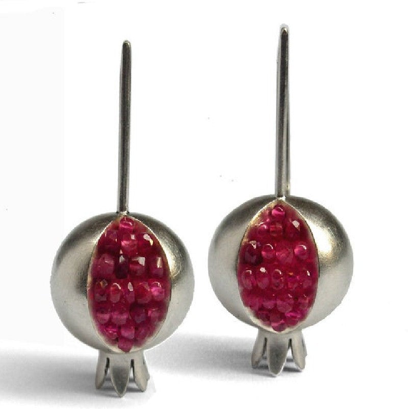 Pomegranate Design Turkish Hook Earrings