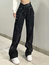 Load image into Gallery viewer, Unique Contrast-Stitch Jeans