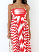 Indlæs billede til gallerivisning Striped Thin Strappy Midi Dress