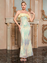 Load image into Gallery viewer, Sexy Strapless Sequin Bodycon Dress