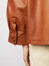 Load image into Gallery viewer, Minimalist Boxy Leather Short Jacket