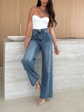 画像をギャラリービューアに読み込む, Trousers Chester Wide Legs Blue