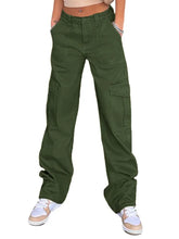 Load image into Gallery viewer, High-Waist Slim Cargo Pants