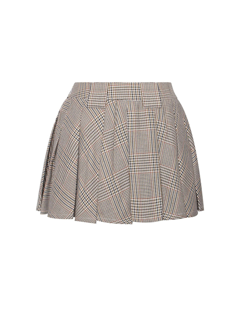 Oaklyn Plaid Pleated Mini Skort