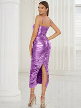 Lataa kuva Galleria-katseluun, Ruched Spaghetti Strap Evening Gown