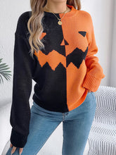 Indlæs billede til gallerivisning Ghost Pattern Long Sleeve Crew Neck Sweater