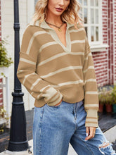 Load image into Gallery viewer, Fashionable Striped Patchwork Sweater