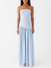 Indlæs billede til gallerivisning Exquisite Backless Pleats Strapless Maxi Dress