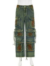 Load image into Gallery viewer, Trendy Contrast Denim Pants