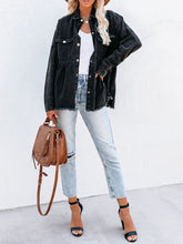 Carica l&#39;immagine nel visualizzatore di Gallery, Distressed Denim Button Down Shirt Jacket