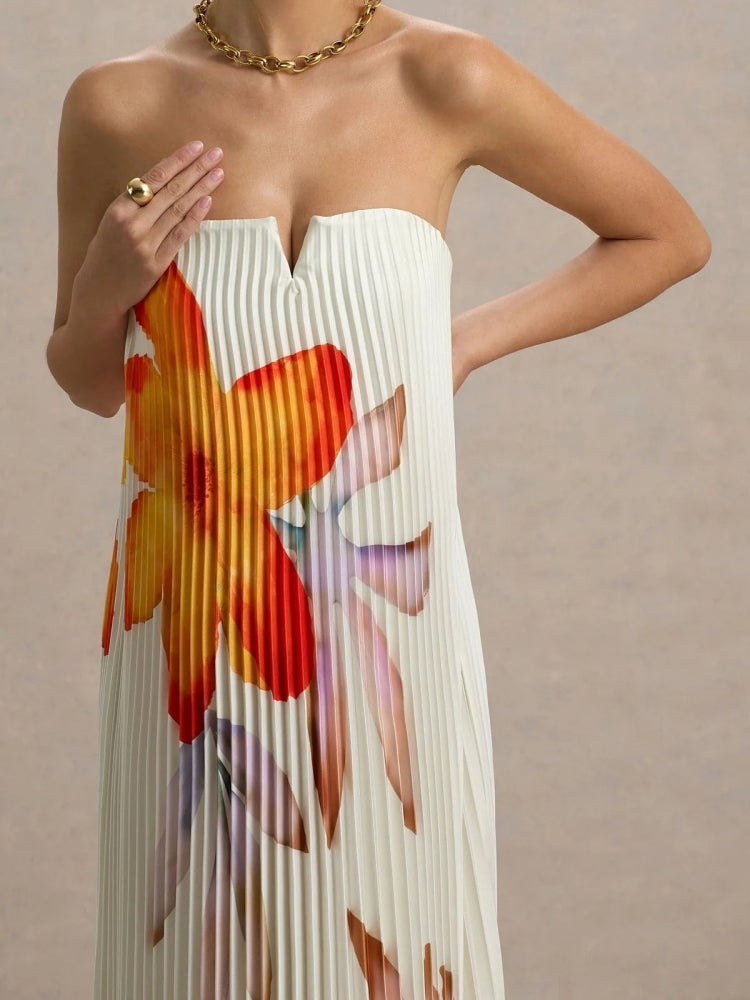 Black Tie Strapless Gown