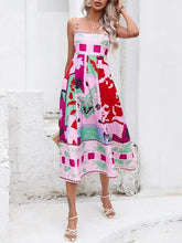 Load image into Gallery viewer, Patchwork Slip Maxi Dress: Abstract Colorful Printed