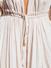 Carica l&#39;immagine nel visualizzatore di Gallery, Button Cotton Linen Perfect Beach Boho Maxi Dress