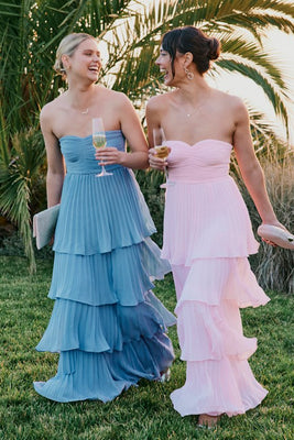 Seriously Sensational Strapless Tiered Maxi Dress