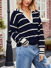 Load image into Gallery viewer, Fashionable Striped Patchwork Sweater