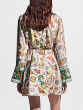 Load image into Gallery viewer, Exquisite And Fashionable Printed Trumpet Sleeve Mini Dress