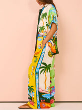 Laden Sie das Bild in den Galerie-Viewer, Sunny Beach Summer Style Printed Two Piece Set - Top