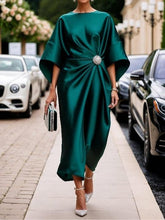 Carica l&#39;immagine nel visualizzatore di Gallery, Luxe Shimmer Satin Long Dress