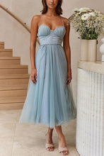 Load image into Gallery viewer, Modern-day Princess Chiffon Suspenders Party Maxi Dress