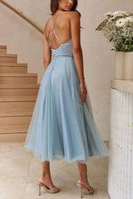 Load image into Gallery viewer, Modern-day Princess Chiffon Suspenders Party Maxi Dress