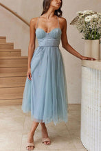 Load image into Gallery viewer, Modern-day Princess Chiffon Suspenders Party Maxi Dress