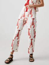 Load image into Gallery viewer, Lobster Print Straight Pants