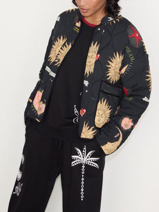 Unique Reversible Sun Print Oversized Jacket