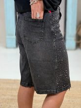 Load image into Gallery viewer, Bermuda Rhinestone Short Jeans