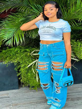 Load image into Gallery viewer, Edgy High-Waist Denim