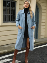 Načíst obrázek do prohlížeče Galerie, Autumn New Denim Casual Long Jacket