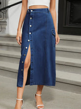 Načíst obrázek do prohlížeče Galerie, Trendy Elastic Waist Denim Skirt