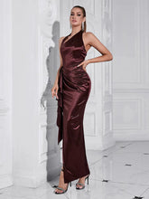 Load image into Gallery viewer, Halter Slit Maxi Dress