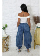 Load image into Gallery viewer, Adjustable Waist Denim Pants