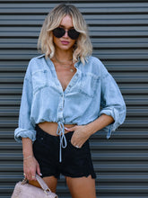 Carica l&#39;immagine nel visualizzatore di Gallery, Denim Pocket Front Tie Shirt