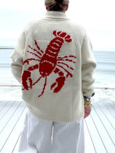 Laden Sie das Bild in den Galerie-Viewer, Fun Lobster Cardigan Sweater Jacket