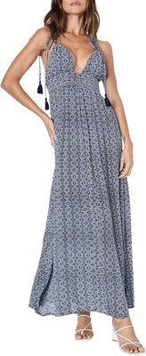 Field Day Spaghetti Tie-Straps Casual Summer Maxi Dress