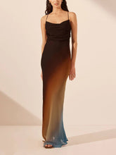 Load image into Gallery viewer, Backless Twill Maxi Dress