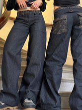 Load image into Gallery viewer, The Slouch In Embroidered Charcoal Denim Jeans