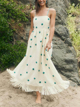 Load image into Gallery viewer, Unique And Modern Fringe Stitching Floral Maxi Dress