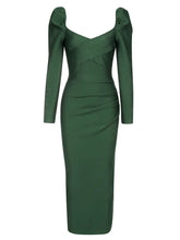 Load image into Gallery viewer, Strapless Puff-Sleeve Bandage Dress