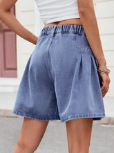 Načíst obrázek do prohlížeče Galerie, Elastic Waist Relaxed Denim Shorts