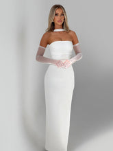 Load image into Gallery viewer, Strapless Lace Trim Dress Set
