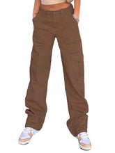Load image into Gallery viewer, High-Waist Slim Cargo Pants