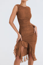 Load image into Gallery viewer, Casual Sleeveless Ruffle Midi Dress