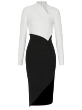 Load image into Gallery viewer, One-Shoulder Side Slit Bandage Dress