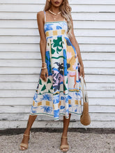 Load image into Gallery viewer, Patchwork Slip Maxi Dress: Abstract Colorful Printed