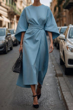 Load image into Gallery viewer, Elegant Solid Color Waist Dress