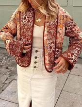 Load image into Gallery viewer, Floral Patchwork Print Drop Shoulder Jacket