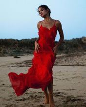 Load image into Gallery viewer, aikergood Bella Chiffon Ruffle Backless Maxi Dress