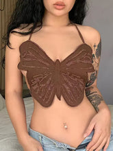 Load image into Gallery viewer, Butterfly Halter Crop Top